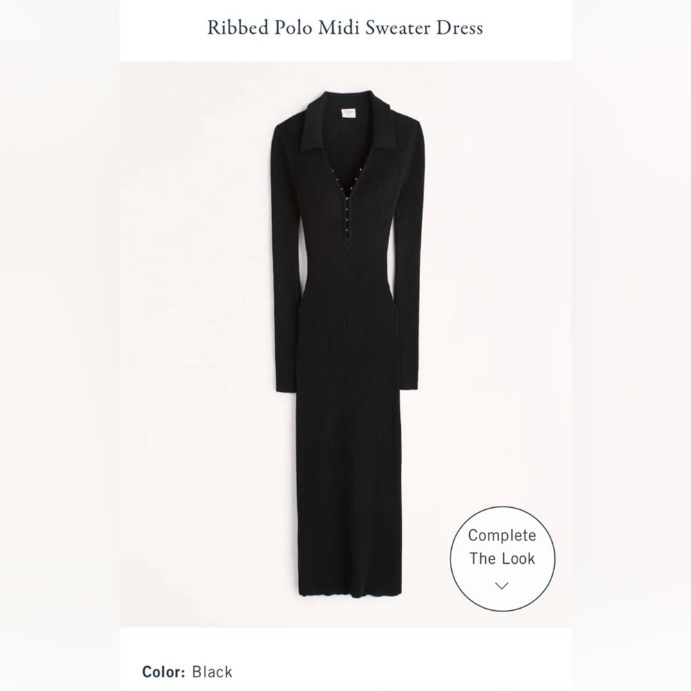 Abercrombie Ribbed Polo Midi Dress XLT
